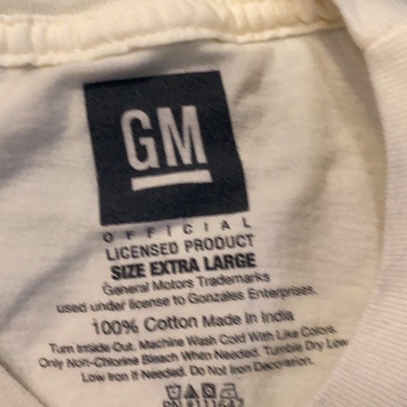 Mens GM 69 Camero SS Short Sleeve T Shirt Size XL Cotton Tee Beige Authentic - Picture 3 of 4